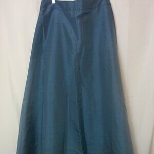 NWTS Talbots Teal A-Line Long Skirt Classic Fit Size 10